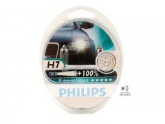 Галогеновая лампа Philips H7 X-treme Vision +100% набор
